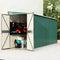 Wall mounted Garden Shed Green 118x382x178 cm Galvanised Steel