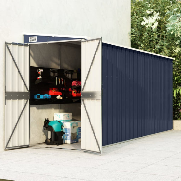Wall mounted Garden Shed Anthracite 118x382x178 cm Steel