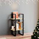 2 Tier Book Cabinet 40x30x70 cm Solid Pine Wood