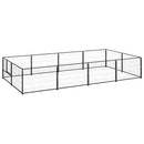 Dog Kennel Black 8 m2 Steel