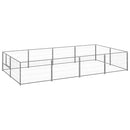 Dog Kennel Silver 8 m2 Steel