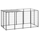 Dog Kennel Black 220 x 110 x 110 cm Steel