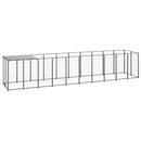 Dog Kennel Black 550 x 110 x 110 cm Steel