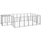 Dog Kennel Black 440 x 220 x 110 cm Steel