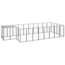 Dog Kennel Black 550 x 220 x 110 cm Steel