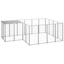 Dog Kennel Silver 330 x 220 x 110 cm Steel