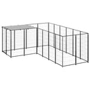 Dog Kennel Black 220 x 330 x 110 cm Steel