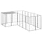 Dog Kennel Silver 220 x 330 x 110 cm Steel