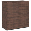 Garden Cushion Box PE Rattan 1000 x 490 x 1035 mm Brown