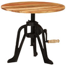Side Table 60x 42 to 62 cm Solid Wood Acacia and Cast Iron