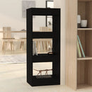 Book Cabinet Room Divider Black 40x30x103 cm Engineered Wood