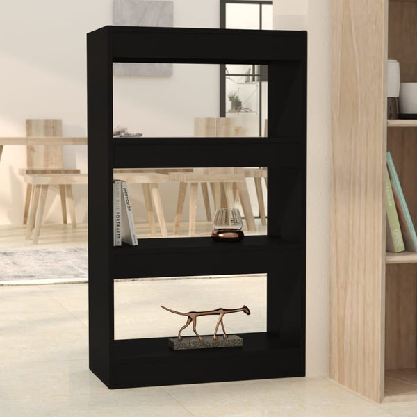 Book Cabinet Room Divider Black 60x30x103 cm Engineered Wood