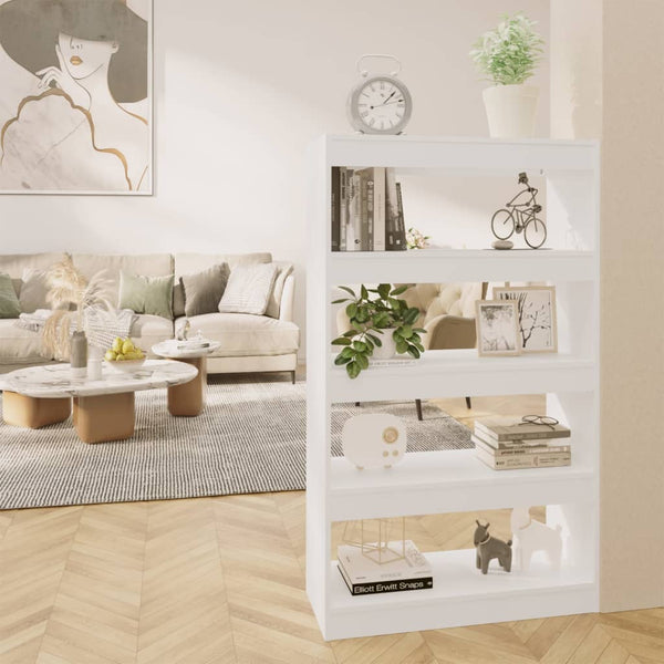 Book Cabinet Room Divider White 80x30x135 cm Engineered Wood