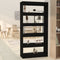 Book Cabinet Room Divider Black 80x30x166 cm Engineered Wood