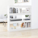 Book Cabinet Room Divider High Gloss White 100x30x103 cm