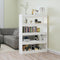 Book Cabinet Room Divider High Gloss White 100x30x135 cm
