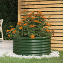 Garden Planter Powder coated Steel 80x80x36 cm Green