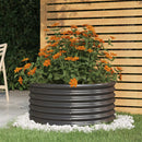 Garden Planter Powder coated Steel 80x80x36 cm Anthracite