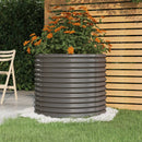 Garden Planter Powder coated Steel 80x80x68 cm Grey