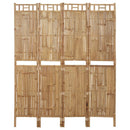 4 Panel Room Divider Bamboo 160x180 cm