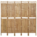 5 Panel Room Divider Bamboo 200x180 cm