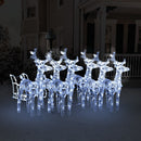 Reindeers and Sleigh Christmas Decoration 320 LEDs Acrylic
