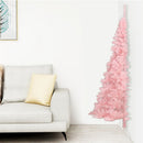 Artificial Half Christmas Tree with Stand Pink 180 cm PVC