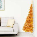 Artificial Half Christmas Tree with Stand Gold 210 cm PVC