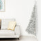 Artificial Half Christmas Tree with Stand Silver 180 cm PVC
