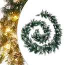 Christmas Garland with LED Lights Green 520 cm PVC