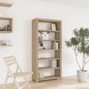 6 Tier Bookcase 80x30x170 cm Solid Wood Acacia