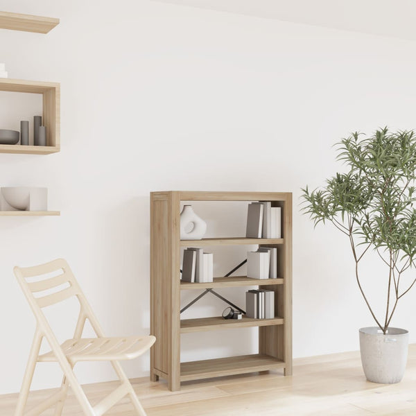 4 Tier Bookcase 80x30x110 cm Solid Wood Acacia