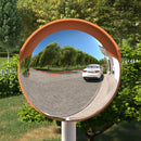 Outdoor Convex Traffic Mirror Orange 30 cm Polycarbonate