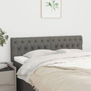 Headboards 2 pcs Dark Grey 80x7x78 to 88 cm Fabric