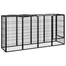 10 Panel Dog Playpen Black 50x100 cm Powder coated Steel