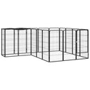 18 Panel Dog Playpen Black 50x100 cm Powder coated Steel