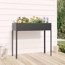 Garden Planter Anthracite 1005 x 405 x 900 mm Galvanised Steel