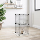 8 Panel Pet Cage Black 35x35 cm Steel