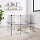 20 Panel Pet Cage with Door Black 35x35 cm Steel