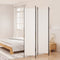 4 Panel Room Divider White 200x220 cm Fabric