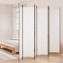 6 Panel Room Divider White 300x220 cm Fabric