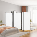 5 Panel Room Divider White 433x180 cm Fabric