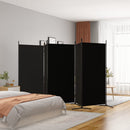 5 Panel Room Divider Black 433x180 cm Fabric