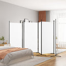 6 Panel Room Divider White 520x180 cm Fabric