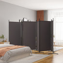 6 Panel Room Divider Brown 520x180 cm Fabric