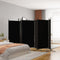 6 Panel Room Divider Black 520x180 cm Fabric