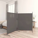 2 Panel Room Divider Anthracite 348x180 cm Fabric