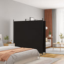 2 Panel Room Divider Black 348x180 cm Fabric