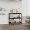 Book Cabinet Black 800 x 330 x 705 mm Engineered Wood and Steel