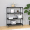 Book Cabinet Black 80x33x100 cm Engineered Wood and Steel